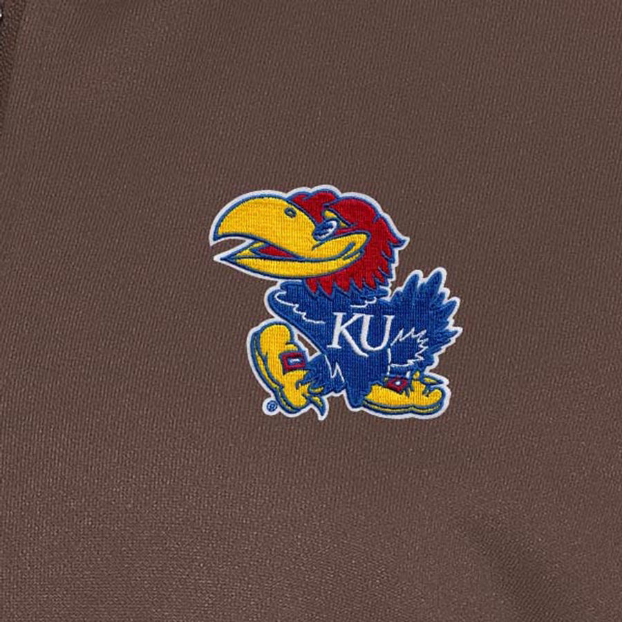 Antigua Kansas Jayhawks Ladies Goddess Coffee 1/2 Zip Pullover