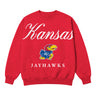 Gameday Couture Women's Kansas Script Drop Shoulder Crewneck
