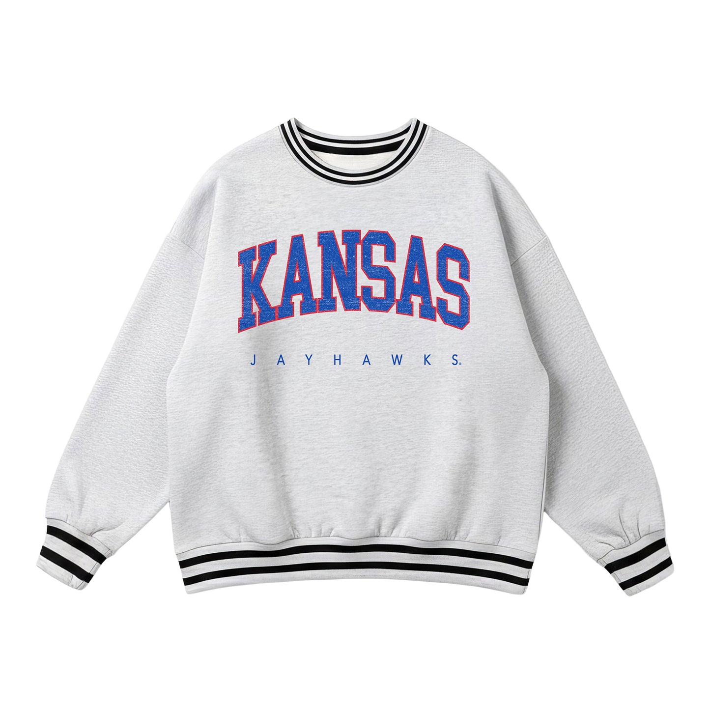 Gameday Couture Women's Kansas Ringer Stripe Crewneck