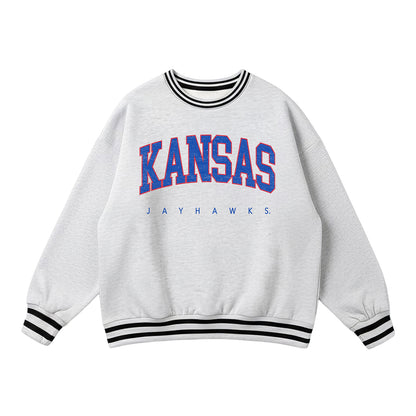 Gameday Couture Women's Kansas Ringer Stripe Crewneck