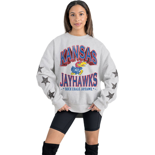 Gameday Couture Women's Kansas Star Sleeve Crewneck