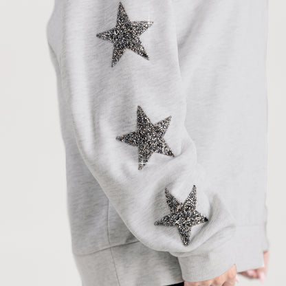 Gameday Couture Women's Kansas Star Sleeve Crewneck