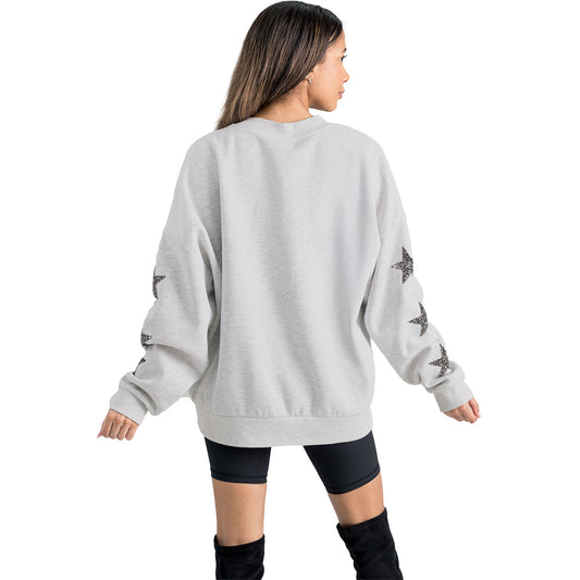 Gameday Couture Women's Kansas Star Sleeve Crewneck