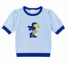 Newport Knits Women's Kansas 1912 Jayhawk Short Sleeve Sweater - Light Blue