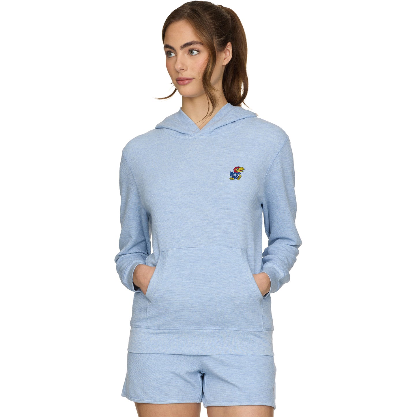 Flag & Anthem Women's Jayhawks Super Soft Waffle Hoodie