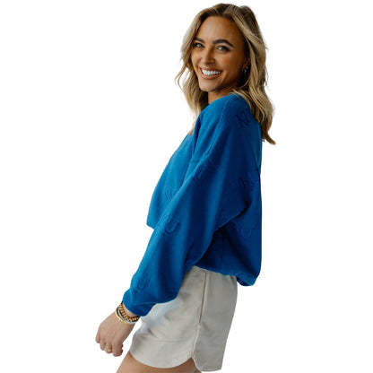 Gameday Social Women's Kansas Jayhawks KU Repeating Crewneck