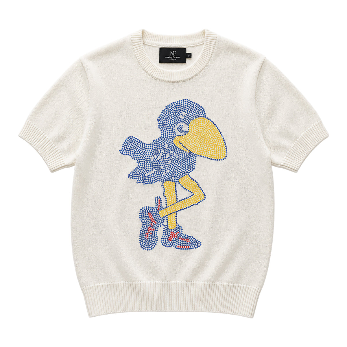 Moving Forward Design 1912 Jayhawk Vintage Short Sleeve Sweater