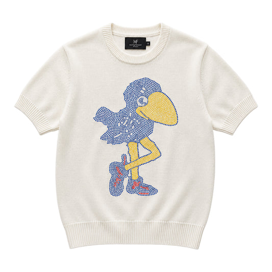 Moving Forward Design 1912 Jayhawk Vintage Short Sleeve Sweater