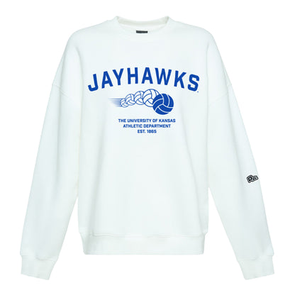 Kansas Jayhawks Volleyball Action Ball Crewneck