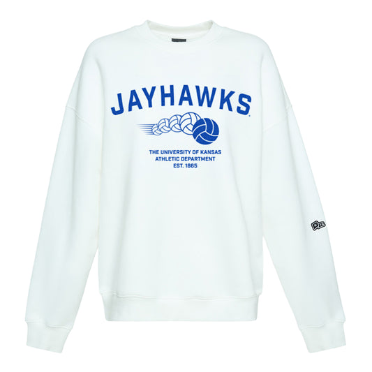 Kansas Jayhawks Volleyball Action Ball Crewneck