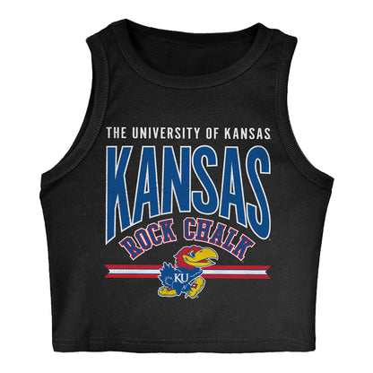 Gameday Couture Women's Kansas Rock Chalk Cropped Tank