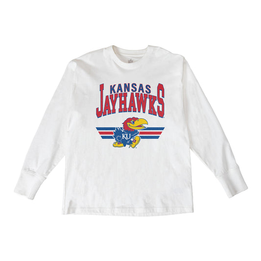 Gameday Couture Women's Kansas Jayhawks Team Stripe Long Sleeve Tee