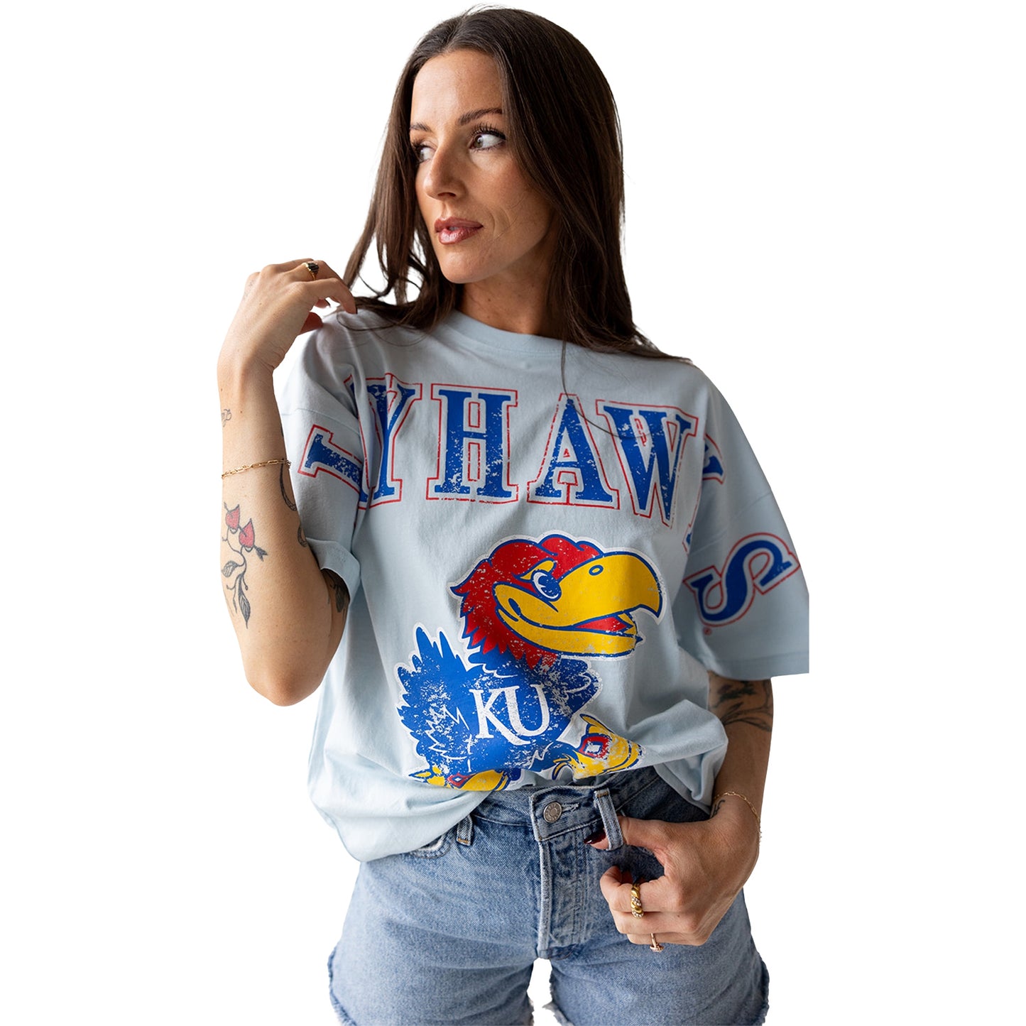 Gameday Social Kansas Jayhawks Oversized Tee
