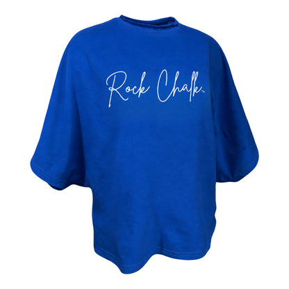 Emerson Street Women's Kansas Rock Chalk Script Flowy T-shirt