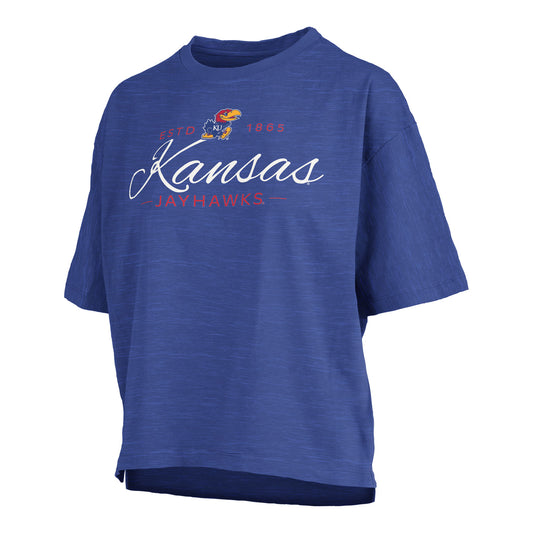 Pressbox Women's Kansas Script Est. 1865 T-shirt