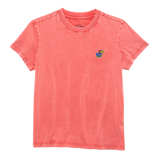 Flag & Anthem Women's Kansas Jayhawks Logo Mineral Wash Tee