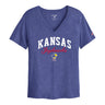 L2 Brands Kansas Jayhawks Ladies Script Boyfriend T-Shirt