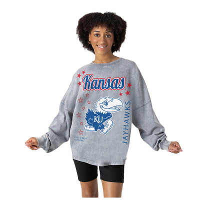 Gameday Couture Kansas Jayhawks Snow Grey Long Sleeve T-Shirt