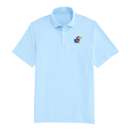 Vineyard Vines Kansas Jayhawk Light Blue Polo
