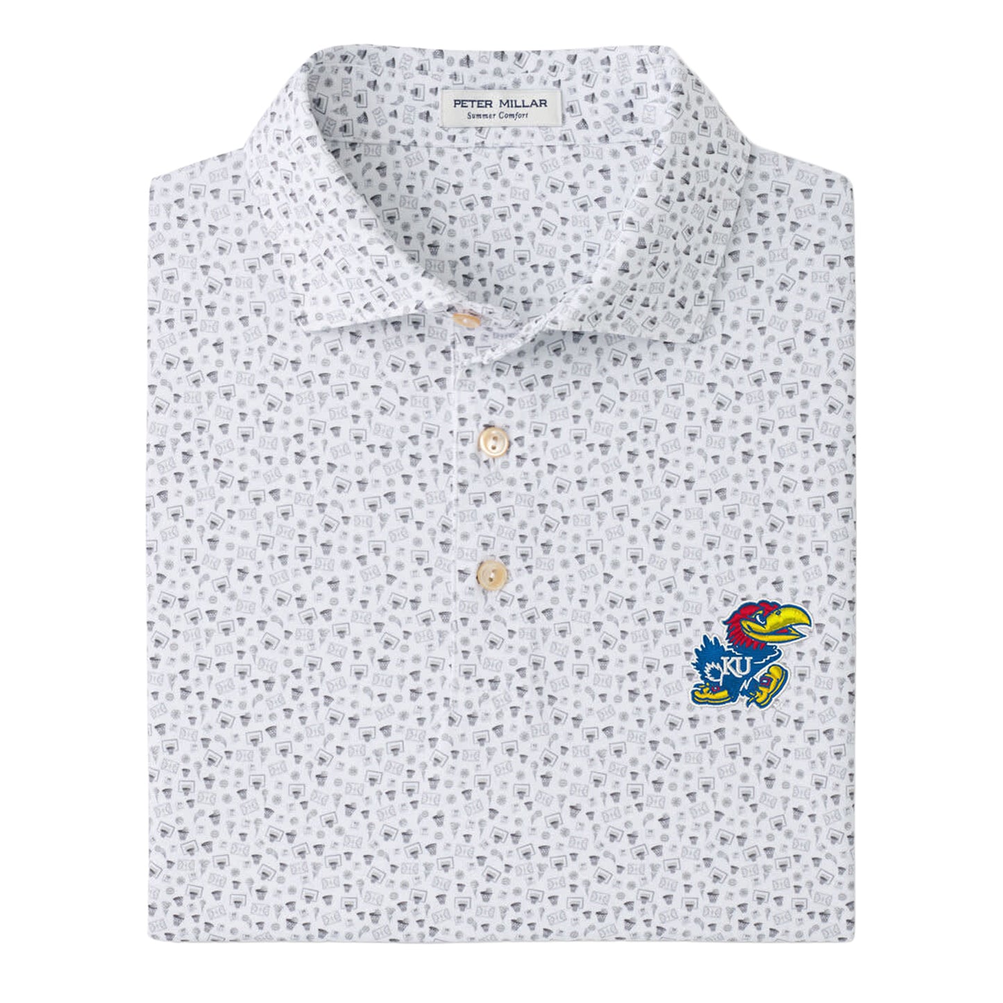Peter Millar Kansas Jayhawks Buzzer Beater Polo