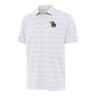 Antigua Kansas Jayhawks Stripe Tunnel Polo - White