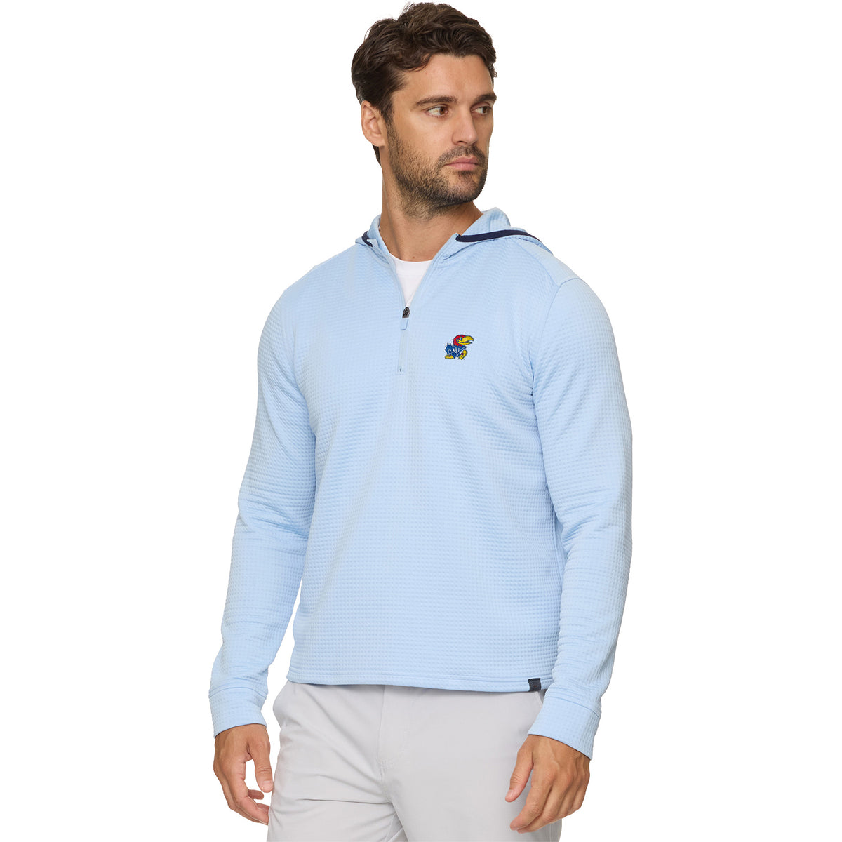 Flag & Anthem Kansas Jayhawks Legacy Waffle 1/4 Zip Hoodie