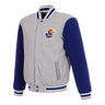 JH Design Kansas Jayhawks Reversible Two-Tone Fleece Jacket