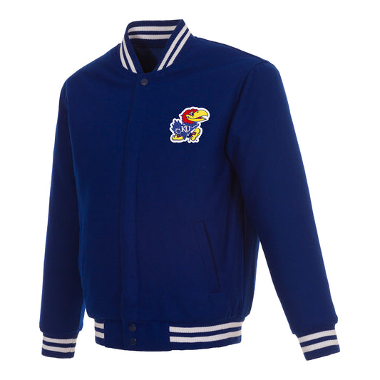 JH Design Kansas Jayhawks Reversible All Wool Jacket