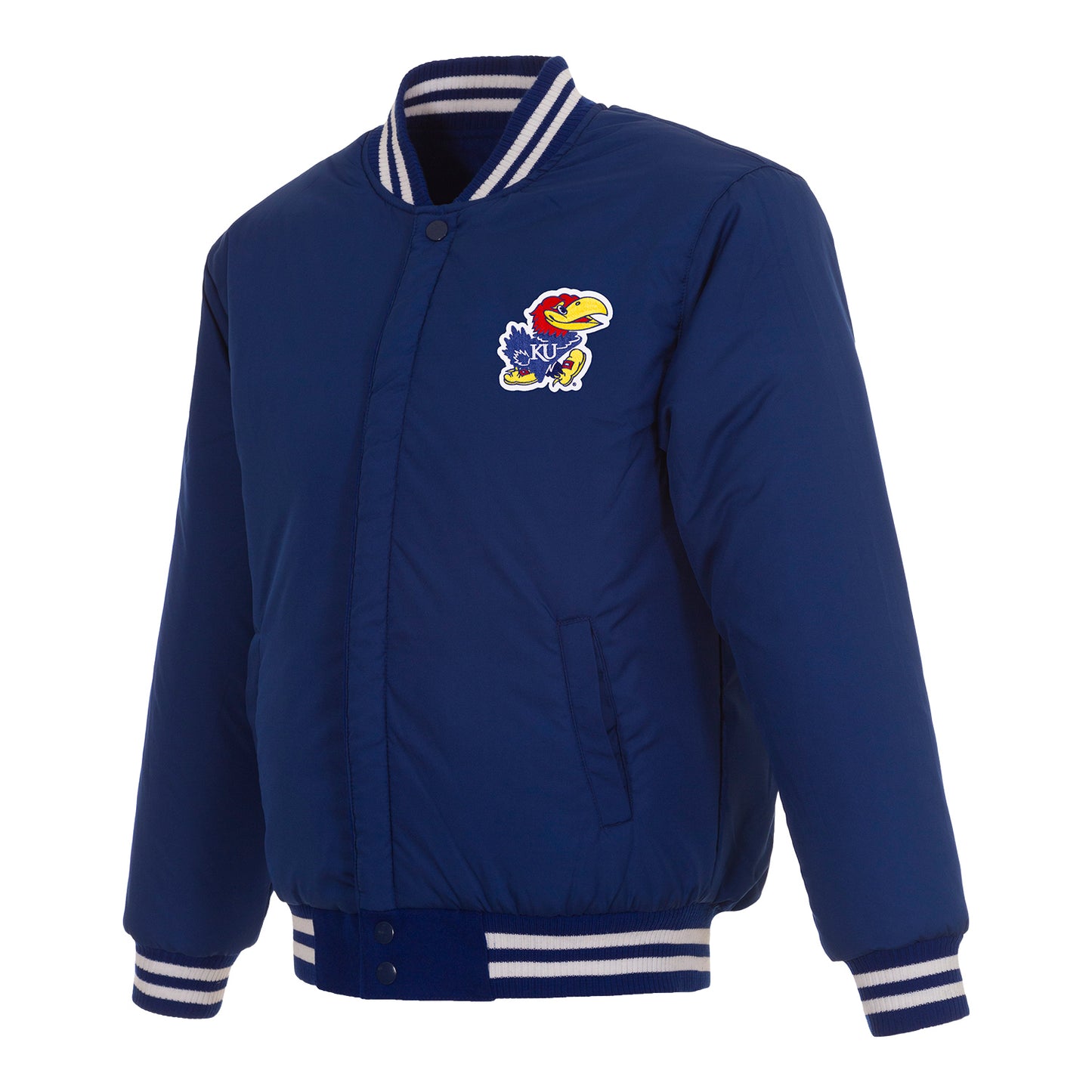 JH Design Kansas Jayhawks Reversible All Wool Jacket