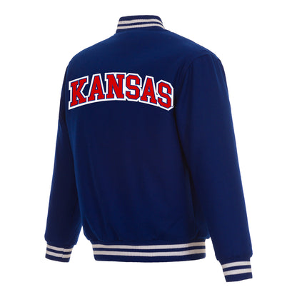 JH Design Kansas Jayhawks Reversible All Wool Jacket