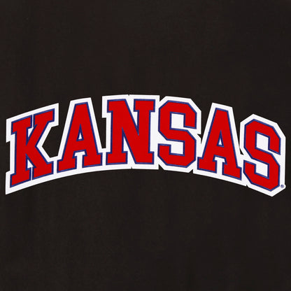 JH Design Kansas Jayhawks Reversible Wool and Leather Jacket