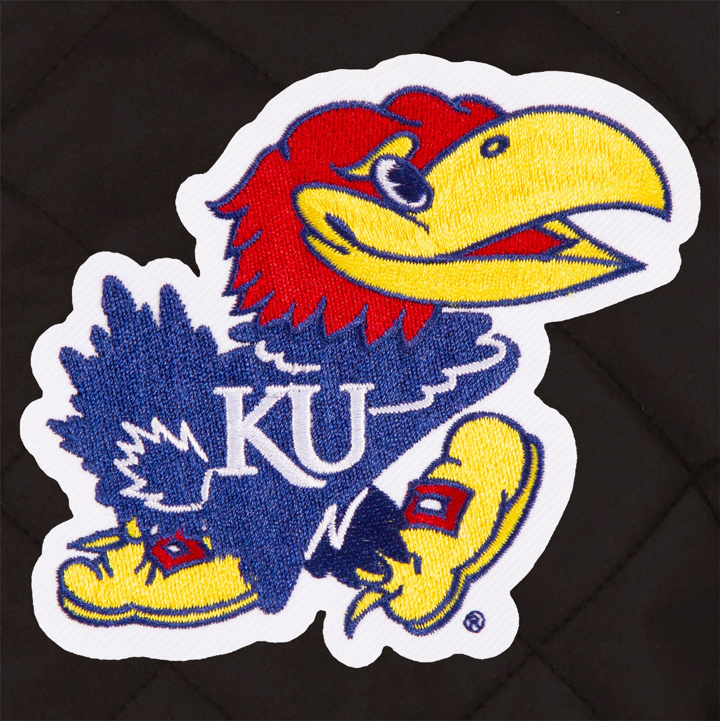 JH Design Kansas Jayhawks Reversible Wool and Leather Jacket