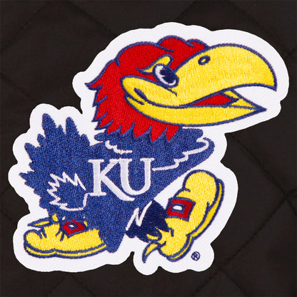 JH Design Kansas Jayhawks Reversible Wool and Leather Jacket
