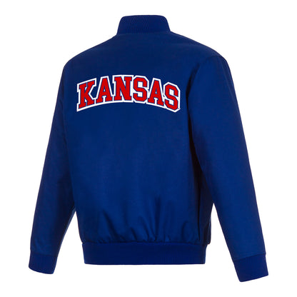 JH Design Kansas Jayhawks Poly-Twill Jacket