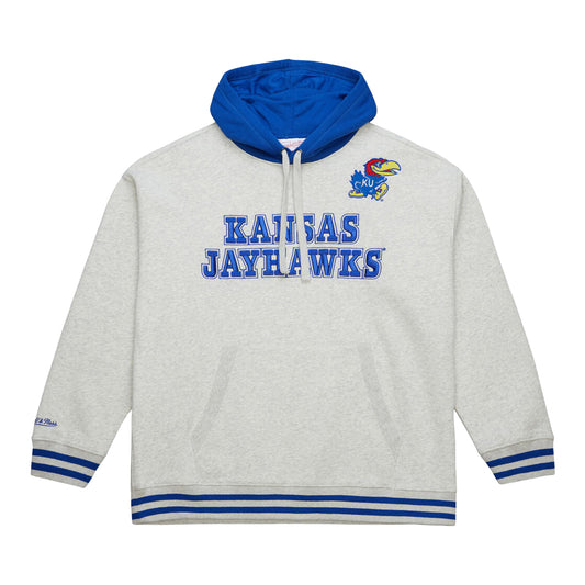 Mitchell & Ness Kansas Jayhawks Stripe Cuff Hoodie