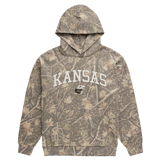 Kansas Arch Real Camo Hoodie