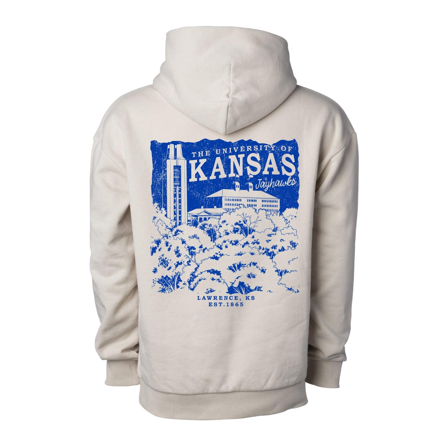 Kansas University Campus Back Hoodie