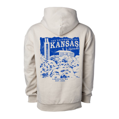 Kansas University Campus Back Hoodie