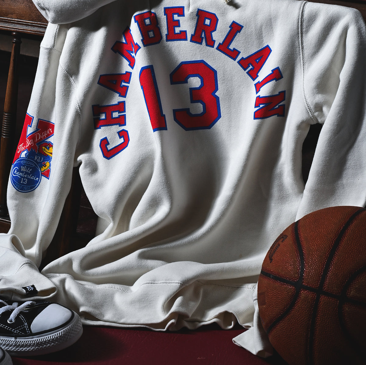 Roots of Fight Kansas Jayhawks Wilt Chamberlain Number Hoodie