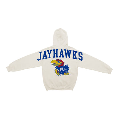 Kansas Jayhawks Bone Chenille Pullover Hoodie
