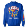 Something Inked Kansas Jayhawks Football Middle Line Crewneck