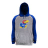 Profile Kansas Jayhawks 2-Tone Big & Tall Blue and Grey Hoodie