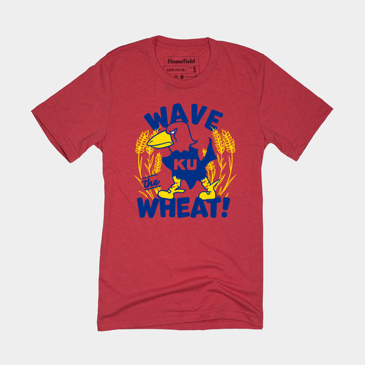 Kansas Homefield Wave the Wheat Vault Logo Tee