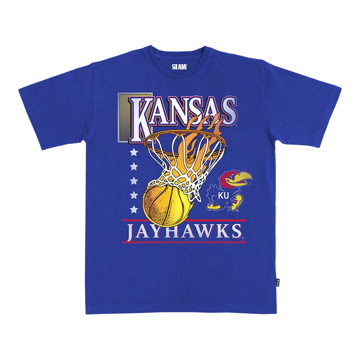 Kansas Jayhawks SLAM Fire Hoops T-shirt