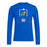 Adidas Kansas Univeristy Basketball Hoops Long Sleeve Tee