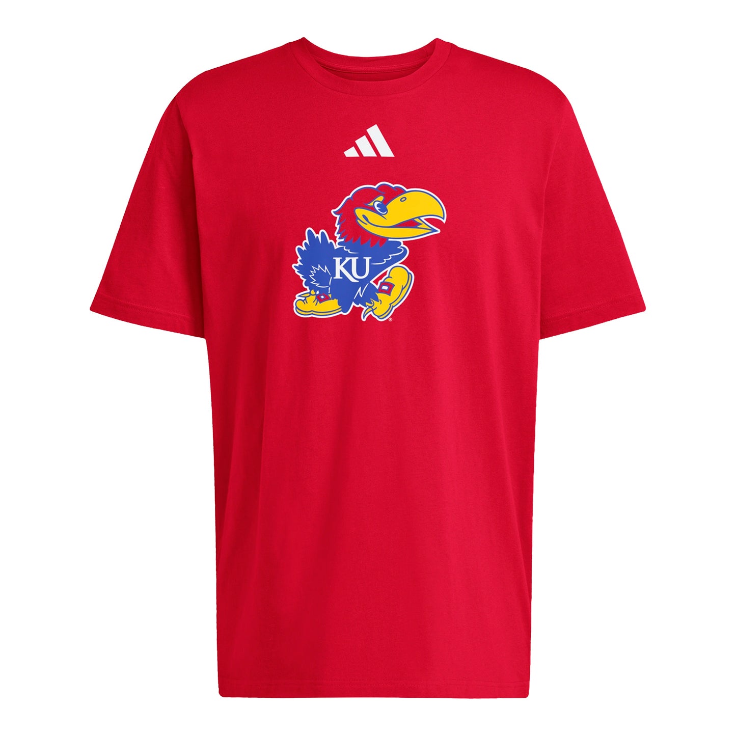 Adidas Kansas University Primary Logo Tee - Red