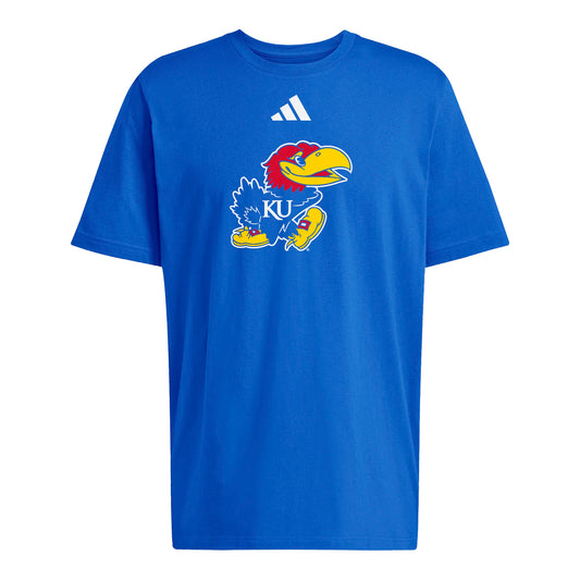 Adidas Kansas University Primary Logo Tee - Blue