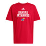 Adidas Kansas Jayhawks Wordmark Red T-Shirt