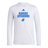 Adidas Kansas Jayhawks Wordmark Long Sleeve Tee