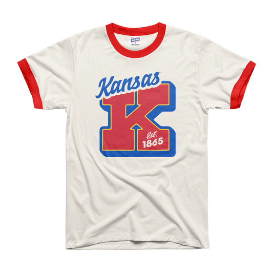 Charlie Hustle Kansas "K" Ringer Tee